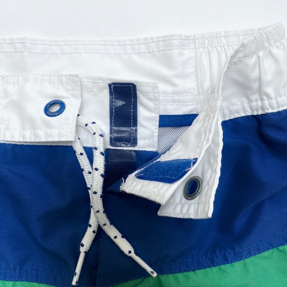 Boden Boys Swim Shorts 11-12Y Colorblock Board Shorts Blue Green Beachwear - Picture 6 of 7